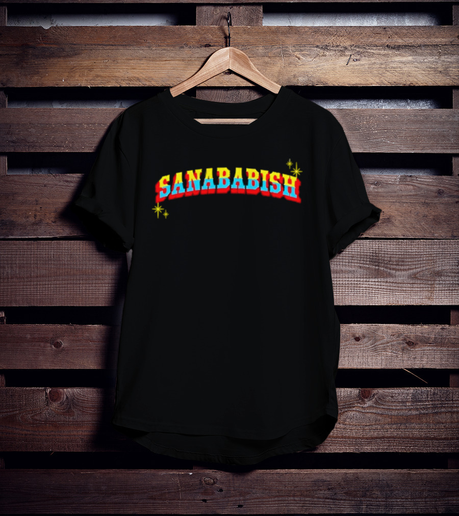 Sanababish Retro Colorful Starburst T-Shirt