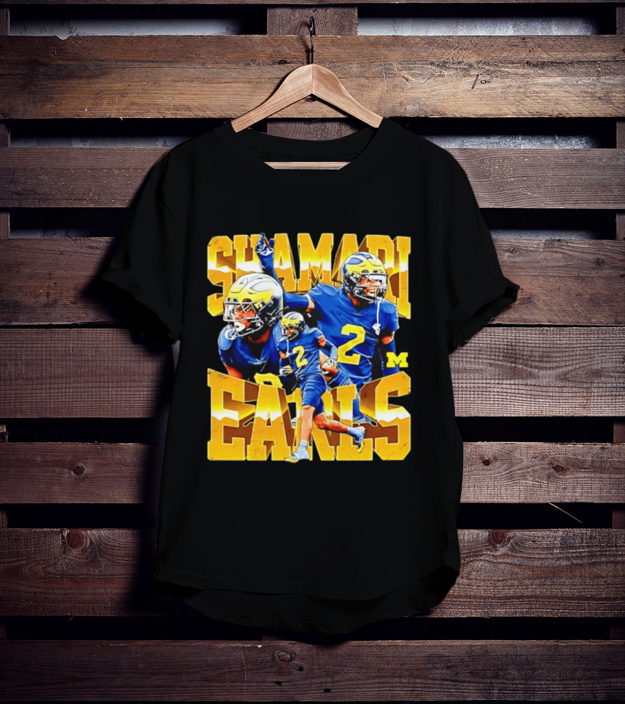 Shamari Earls 2 Michigan Wolverines NCAA Football Player Sports Fan Gear T-Shirt