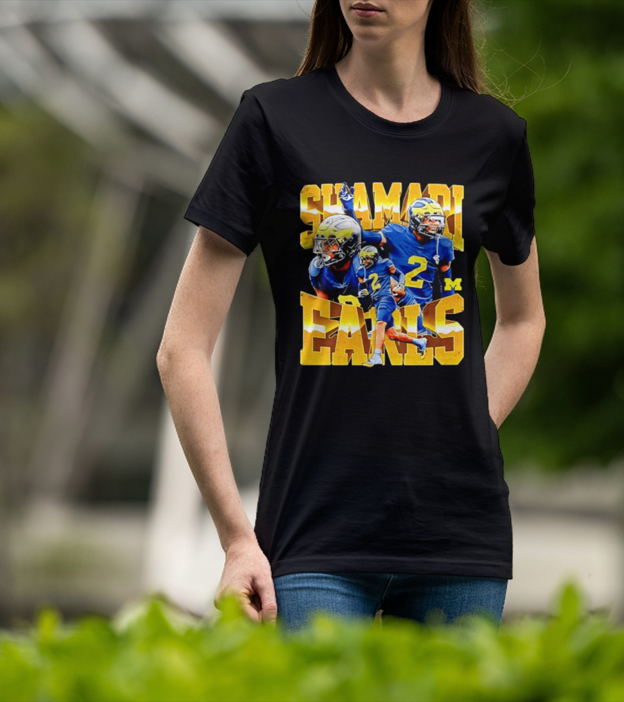 Shamari Earls 2 Michigan Wolverines NCAA Football Player Sports Fan Gear T-Shirt