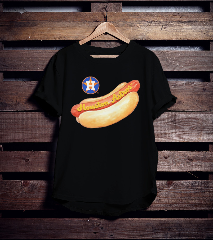 Houston Astros Hot Dog MLB 2026 Season Fan T-Shirt