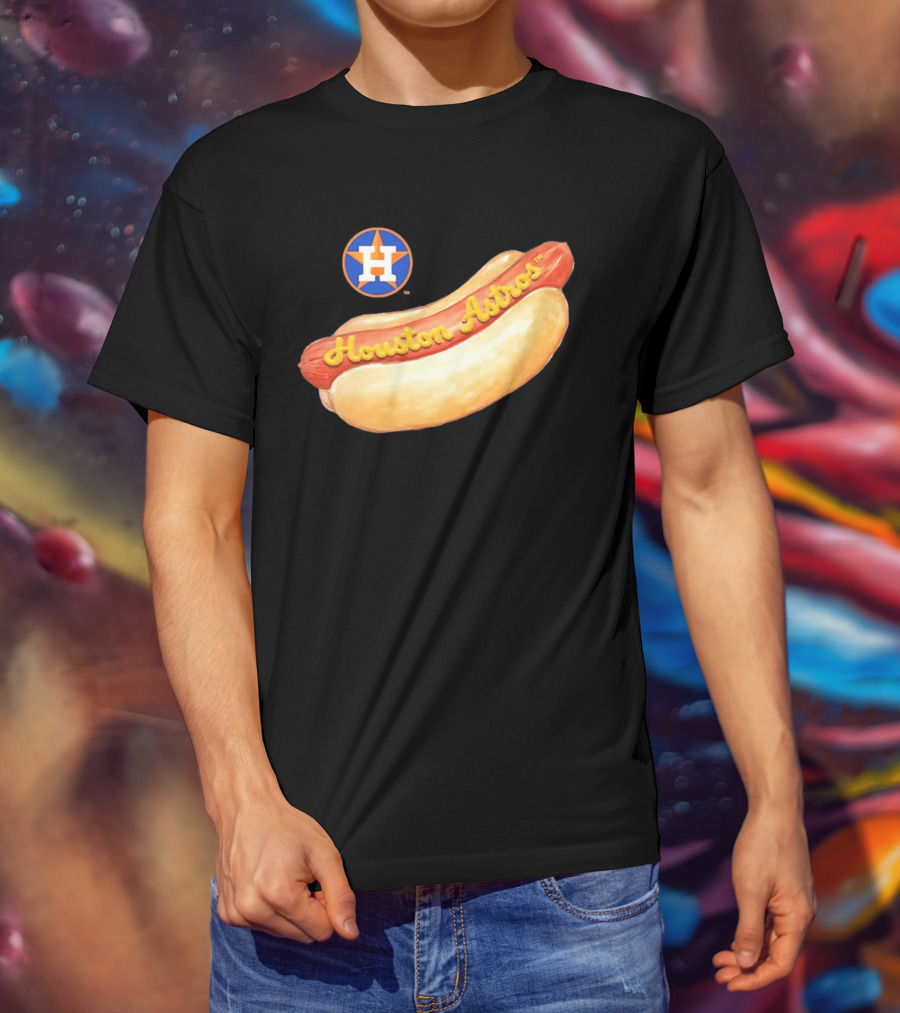 Houston Astros Hot Dog MLB 2026 Season Fan T-Shirt
