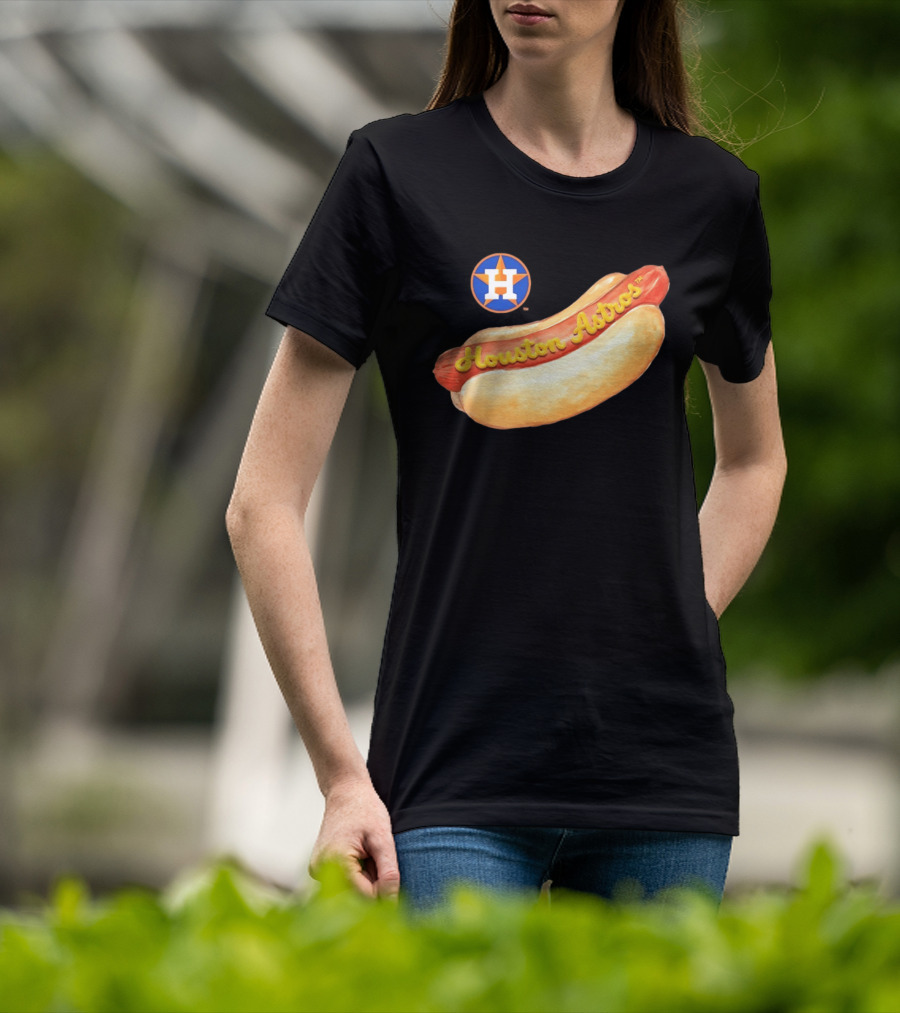 Houston Astros Hot Dog MLB 2026 Season Fan T-Shirt