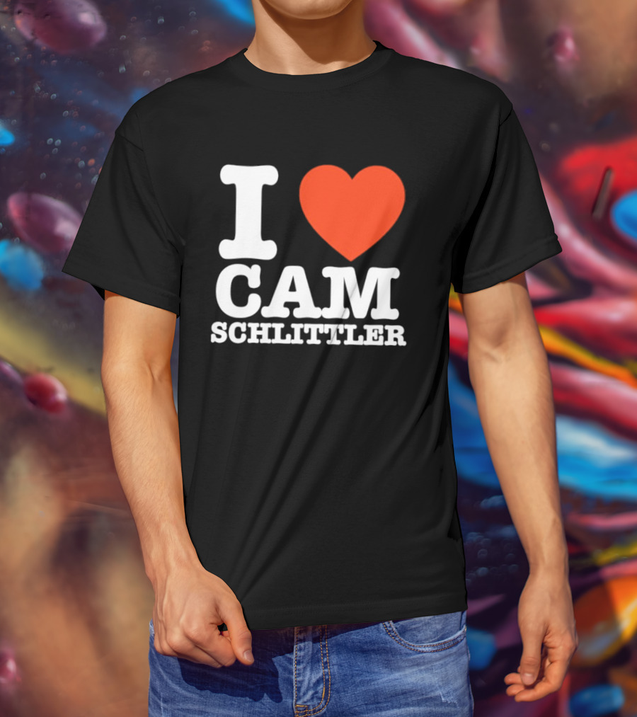 I Love Cam Schlittler Red Heart T-Shirt