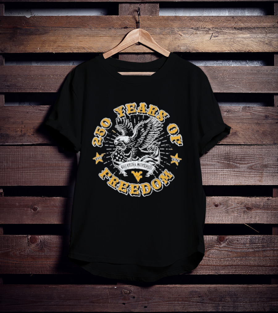 West Virginia Mountaineers 250 Years Of Freedom Americana Eagle T-Shirt