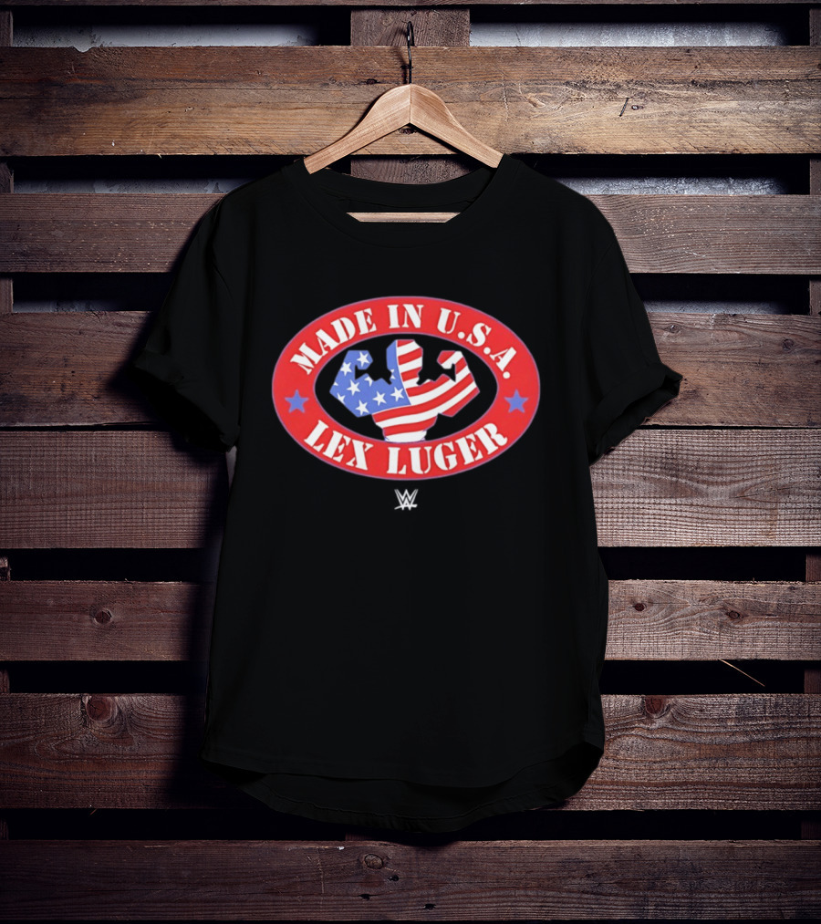Made In USA Lex Luger Muscle Stars Stripes WWE 2026 T-Shirt