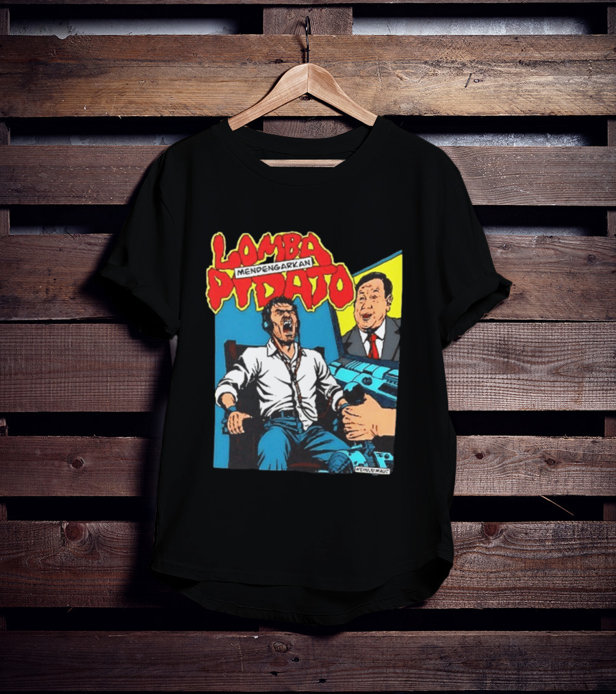 Lomba Pidato Mendengarkan Nobody Is Paying Us We All Hate Government For Free 2 Sided Comic T-Shirt