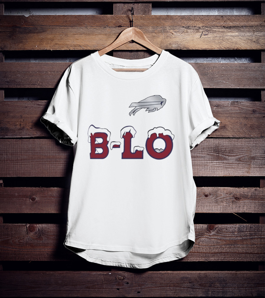 B LO Buffalo Bills Snowy Logo NFL Team T-Shirt