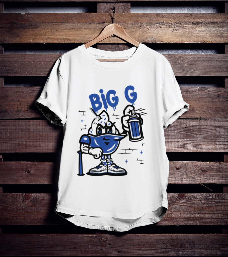 Big G New York Yankees Graffiti Street Art Character Spray Can T-Shirt