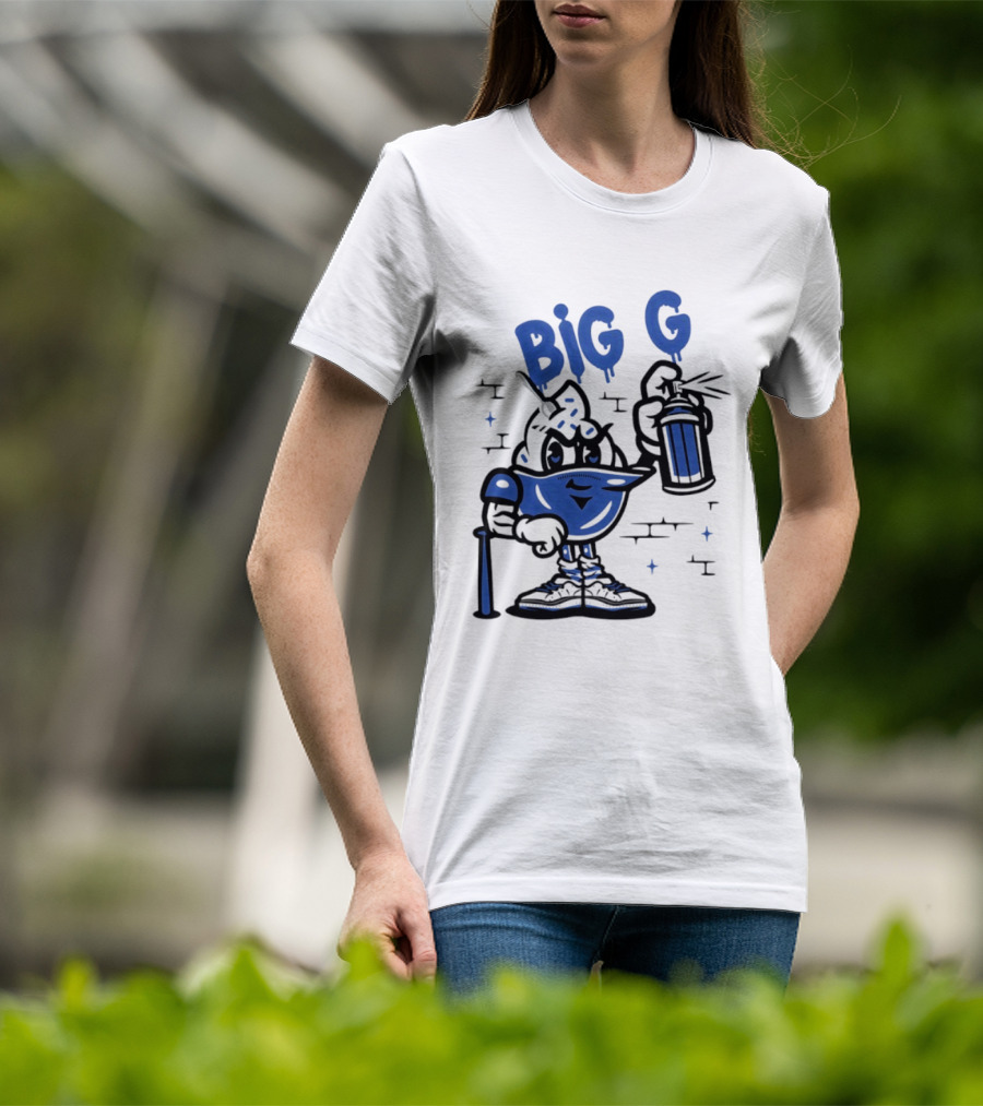 Big G New York Yankees Graffiti Street Art Character Spray Can T-Shirt
