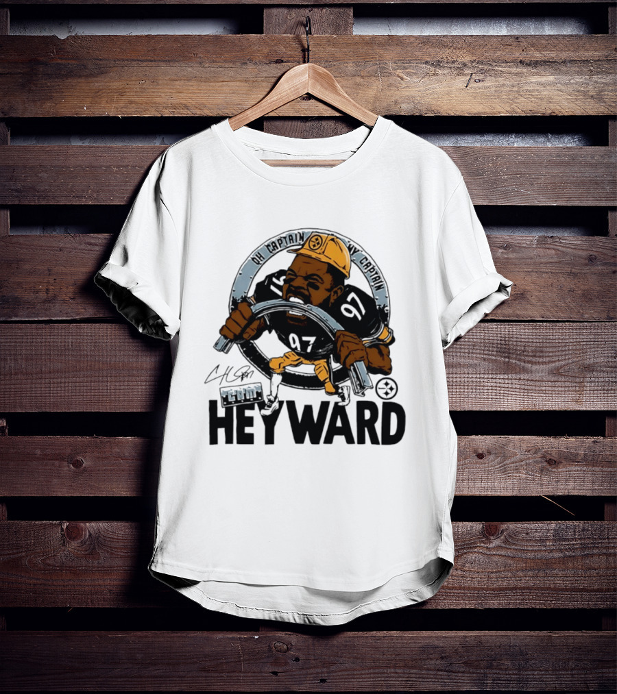 Pittsburgh Steelers Captain Cam Heyward Caricature NFL Number 97 T-Shirt