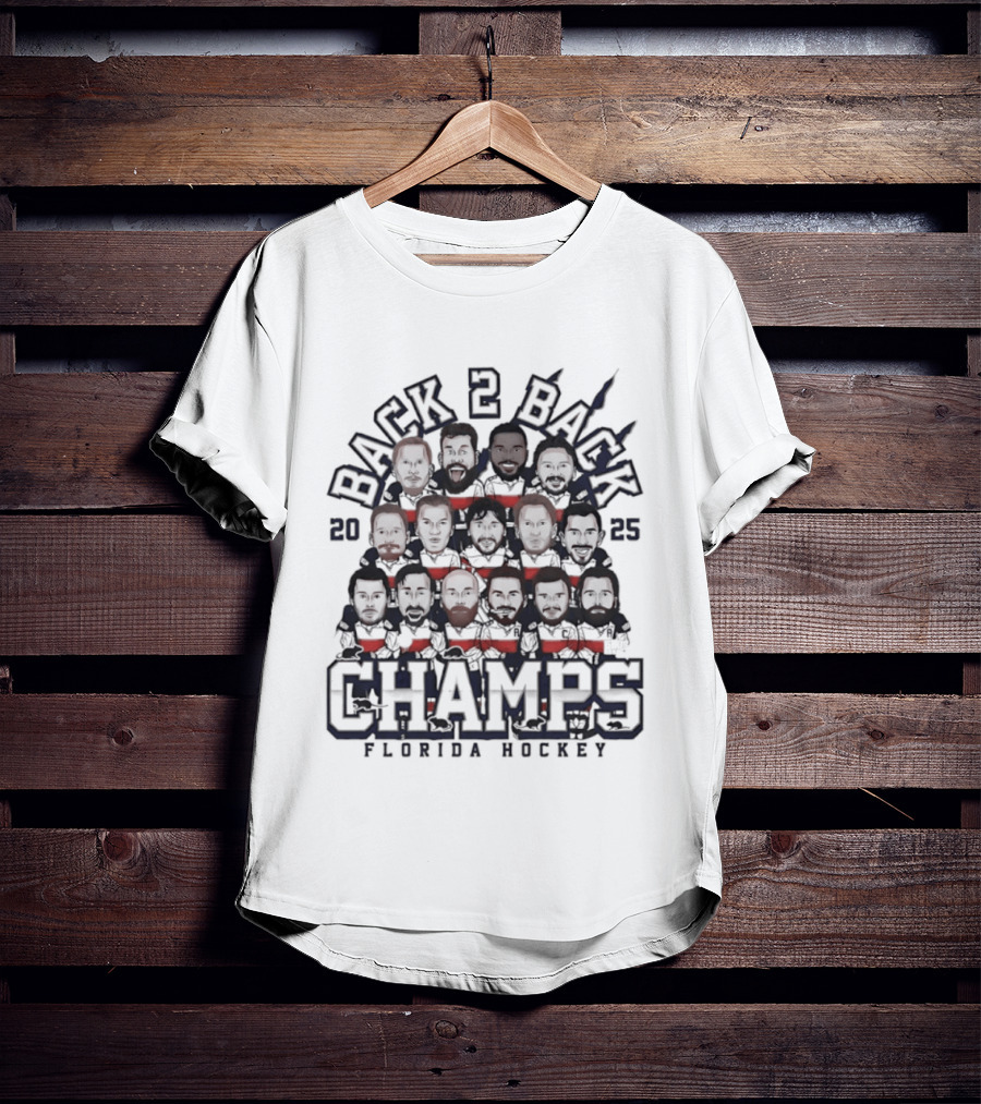 Florida Panthers Back 2 Back Champs 2025 Hockey T-Shirt