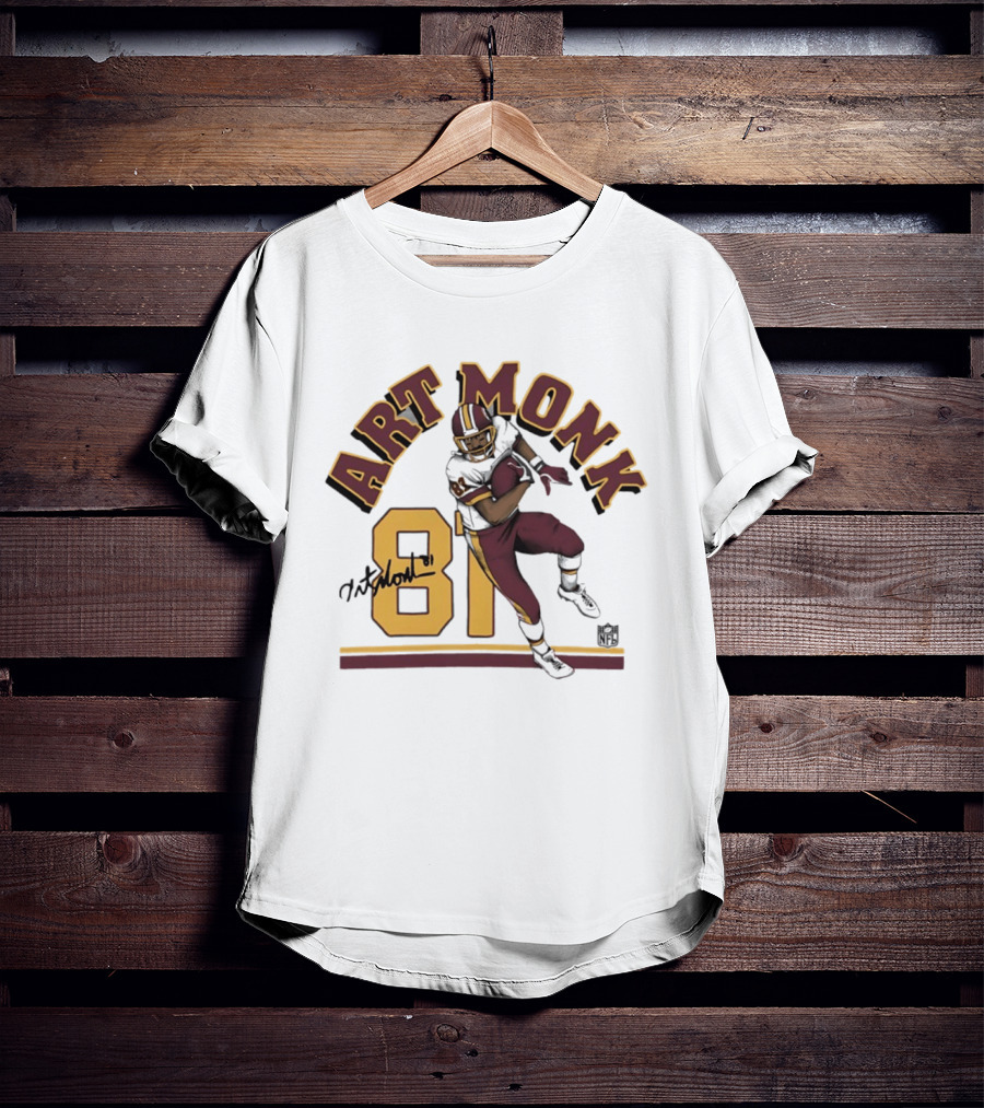 Art Monk 81 Washington Commanders Player Autograph T-Shirt
