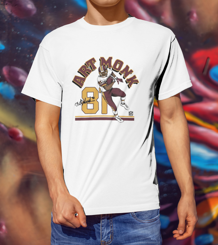 Art Monk 81 Washington Commanders Player Autograph T-Shirt