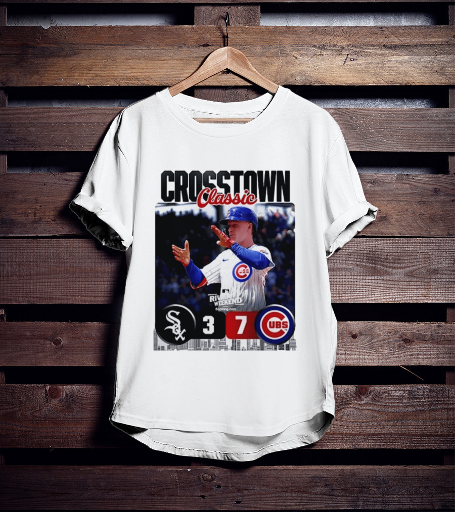 Crosstown Classic Cubs Victory Over White Sox 7 3 Pete Crow Armstrong MLB Rival Weekend T-Shirt