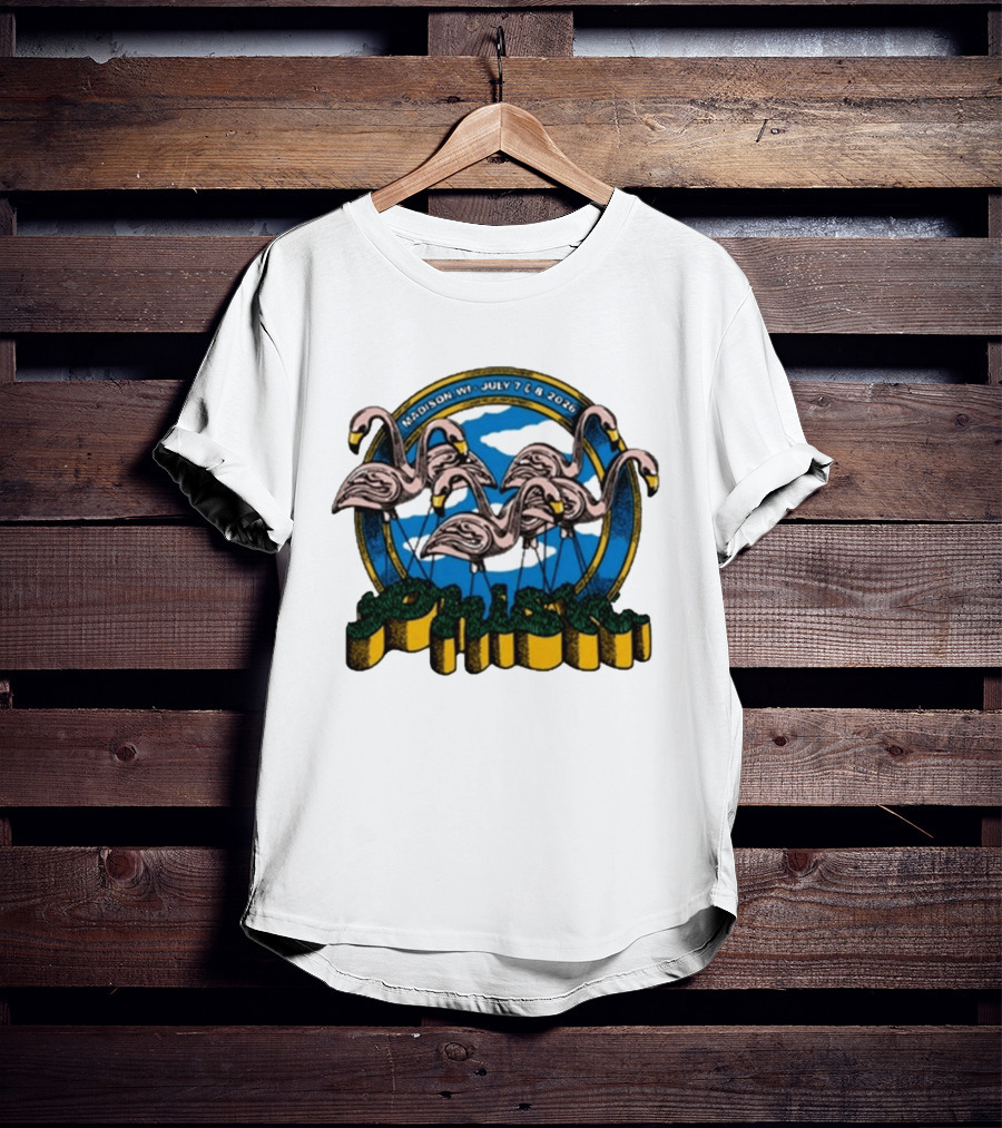 Phish Madison Wisconsin 2026 At Kohl Center July 7 And 8 Flamingo T-Shirt