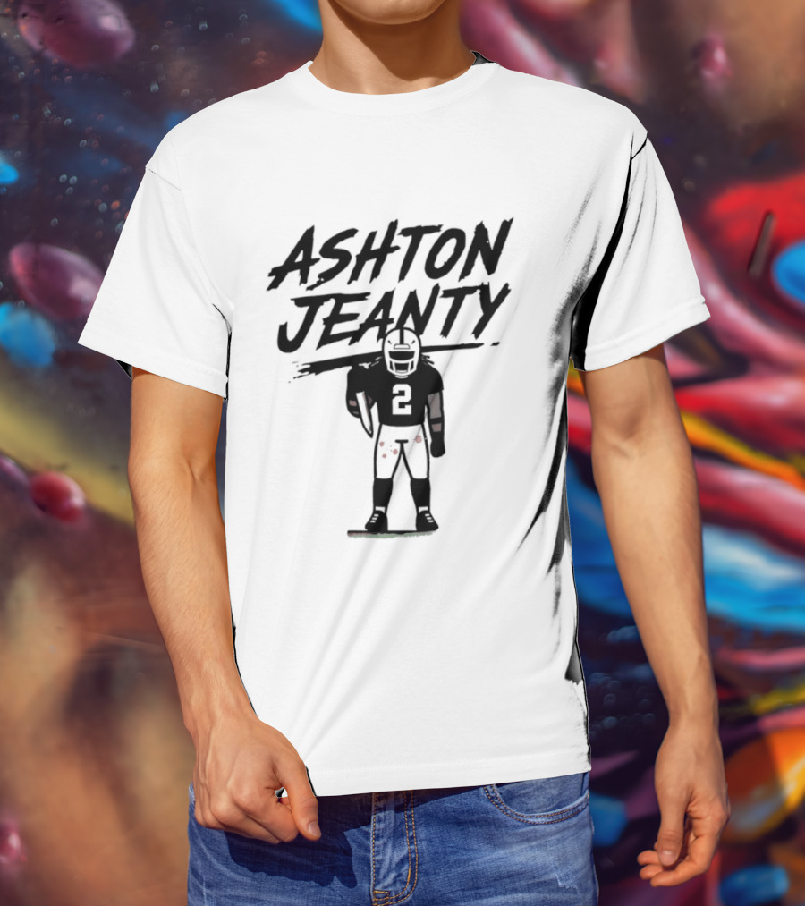 Raiders Ashton Jeanty Number 2 Horror Halloween Football T-Shirt