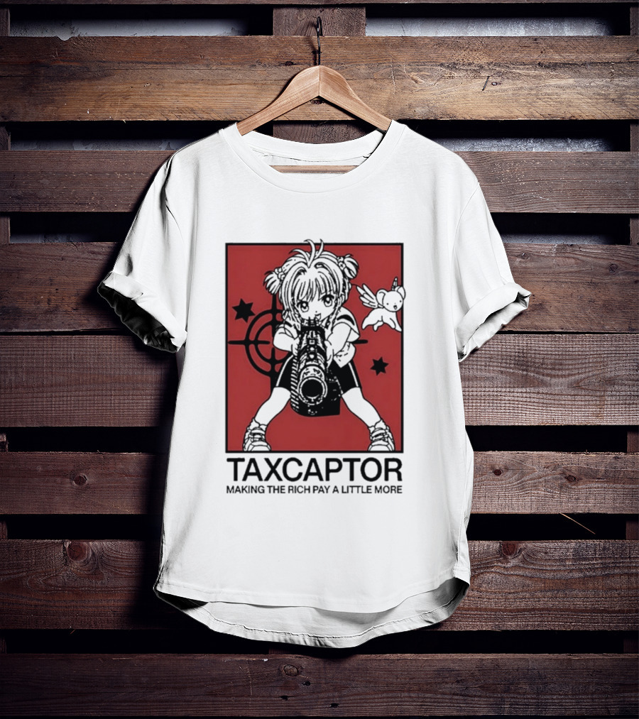 Sakura Cardcaptor Taxcaptor Making The Rich Pay A Little More Bold Anime Mashup T-Shirt