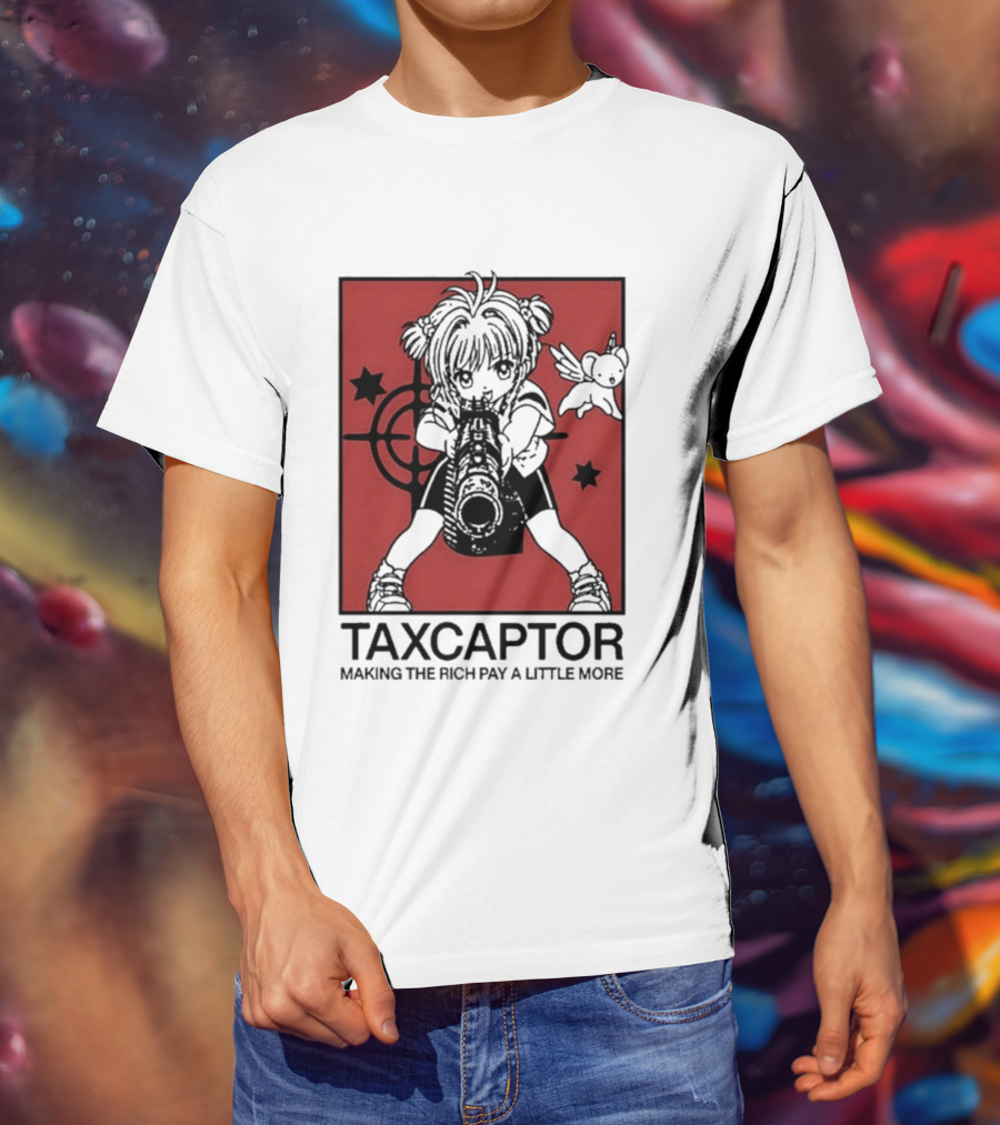 Sakura Cardcaptor Taxcaptor Making The Rich Pay A Little More Bold Anime Mashup T-Shirt