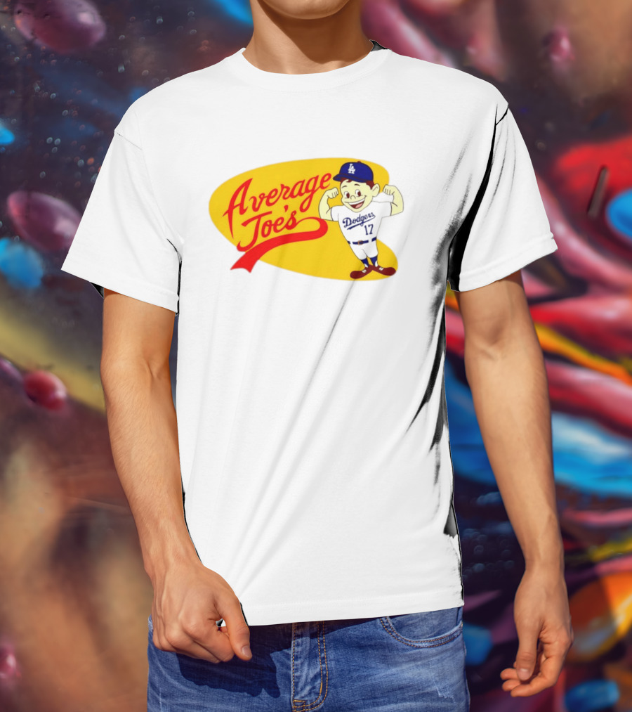 Average Joe's Dodgers No 17 LA Cartoon T-Shirt