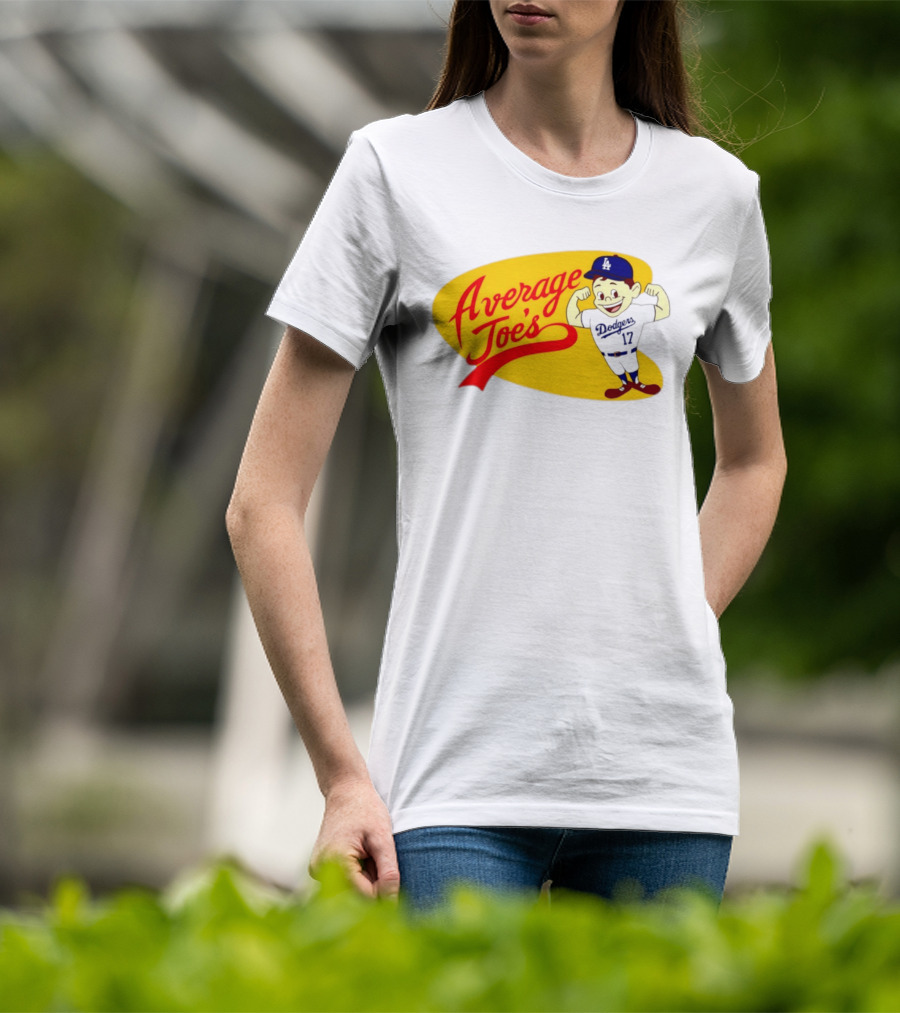 Average Joe's Dodgers No 17 LA Cartoon T-Shirt