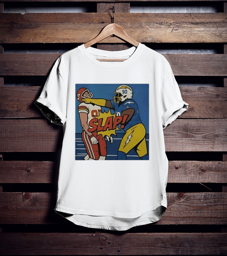 SLAP Teair Tart Hits Travis Kelce Helmets Chargers Chiefs Football T-Shirt