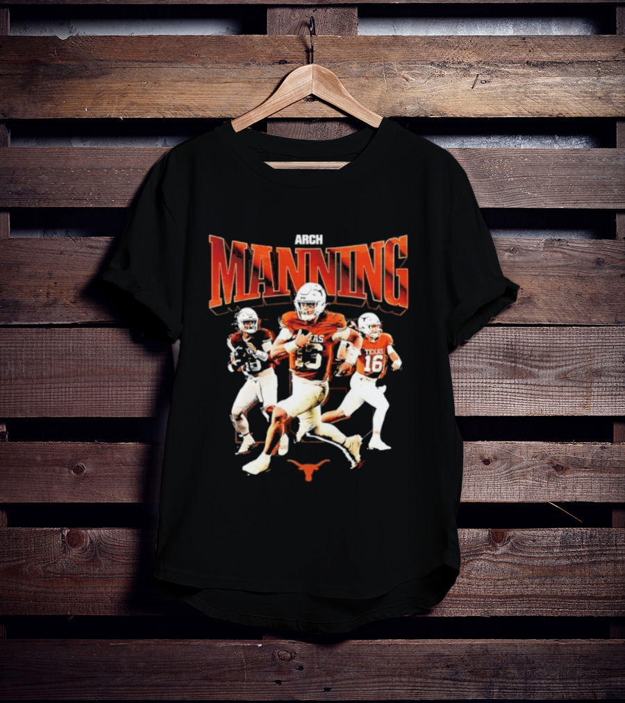 Arch Manning 16 Texas Longhorns NCAA Football Player Manning T-Shirt