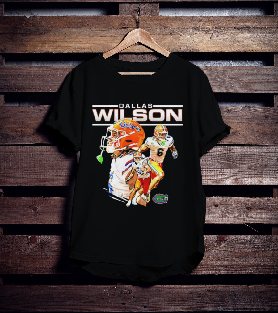 Dallas Wilson 6 Gators University Of Florida Football Player NCAA T-Shirt
