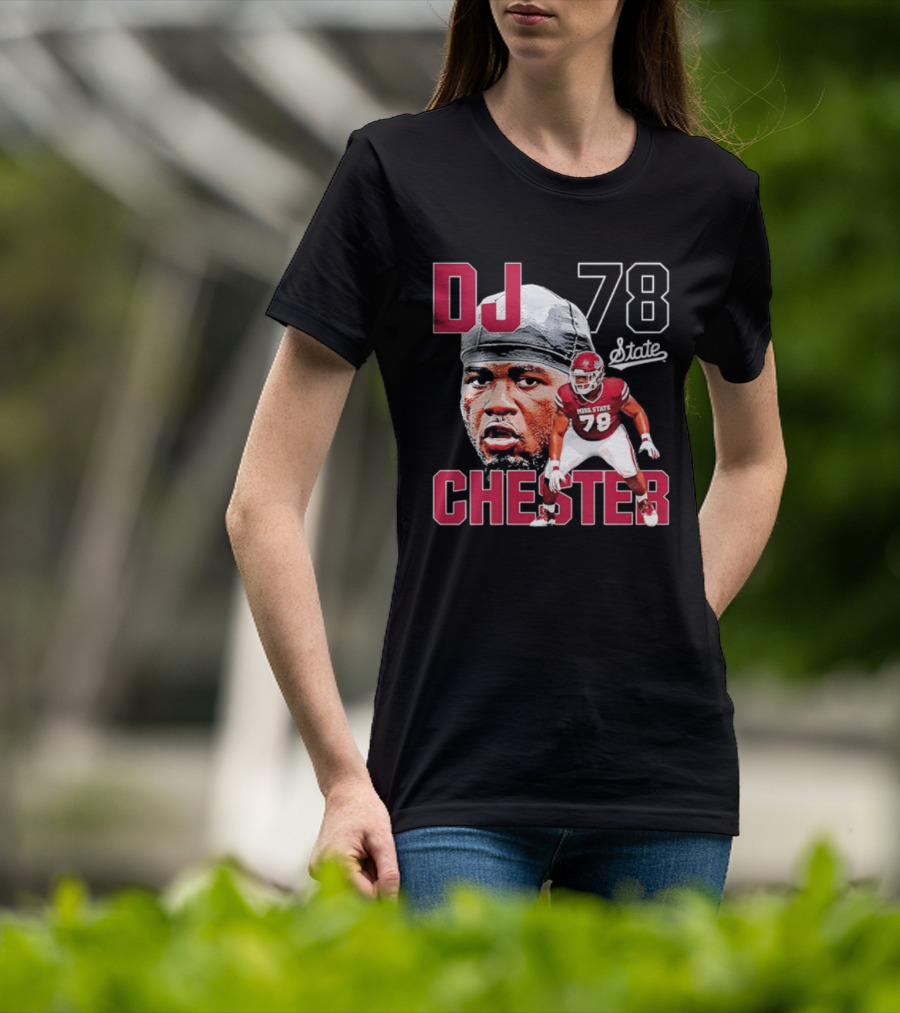 DJ Chester 78 Mississippi State NCAA Football Player T-Shirt