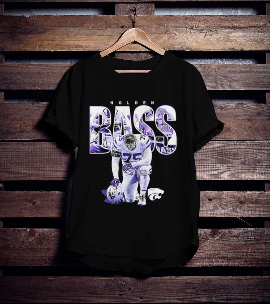 Holden Bass 75 Kansas State NCAA Football Stamped Show Respect T-Shirt