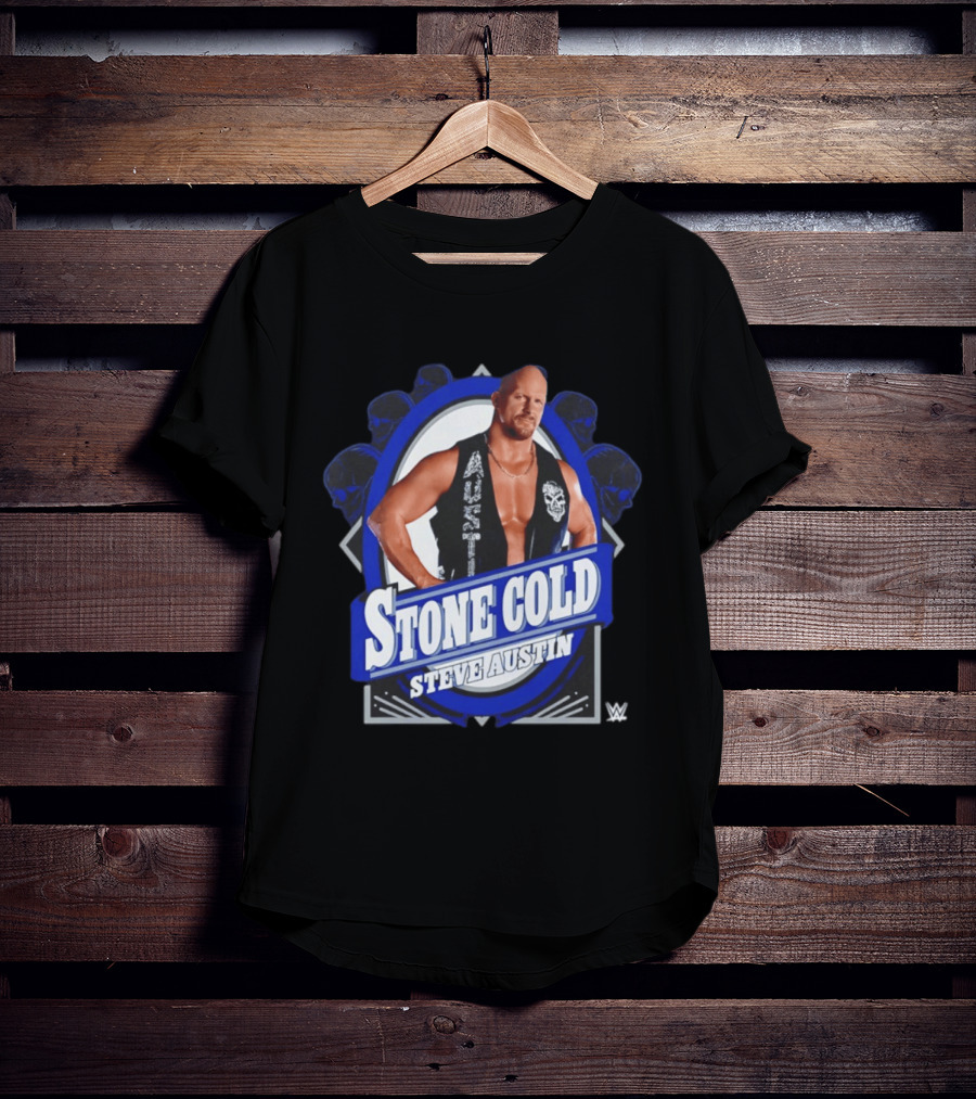 Stone Cold Steve Austin WWE 2026 Iconic Vest Skull T-Shirt