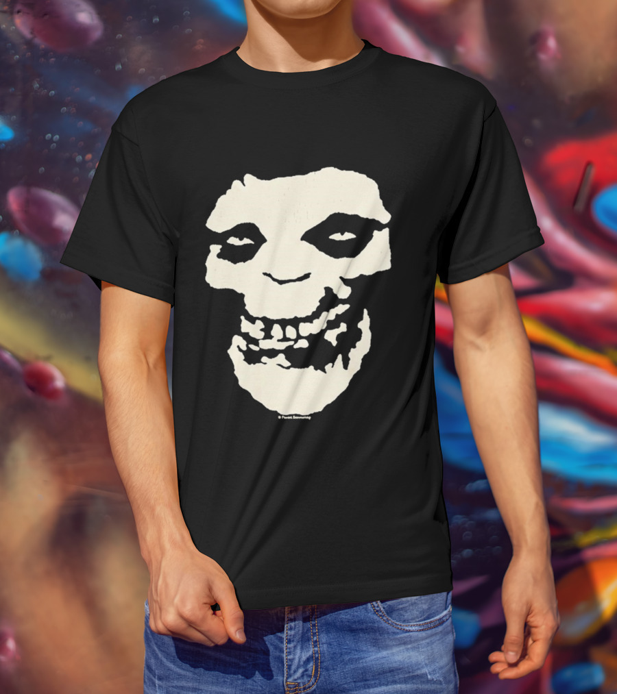 SUGA BTS Crimson Ghost Skull Misfits Collaboration T-Shirt