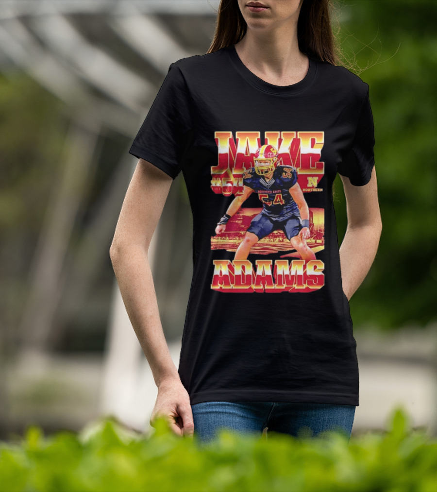 Jake Adams 54 Northern State University NCAA Football Player Number T-Shirt