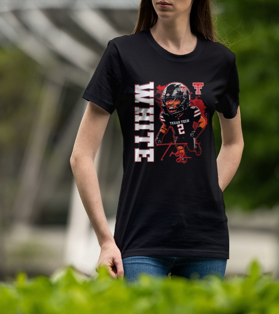 Texas Tech Red Raiders Trey White 2 NCAA Football Caricature T-Shirt