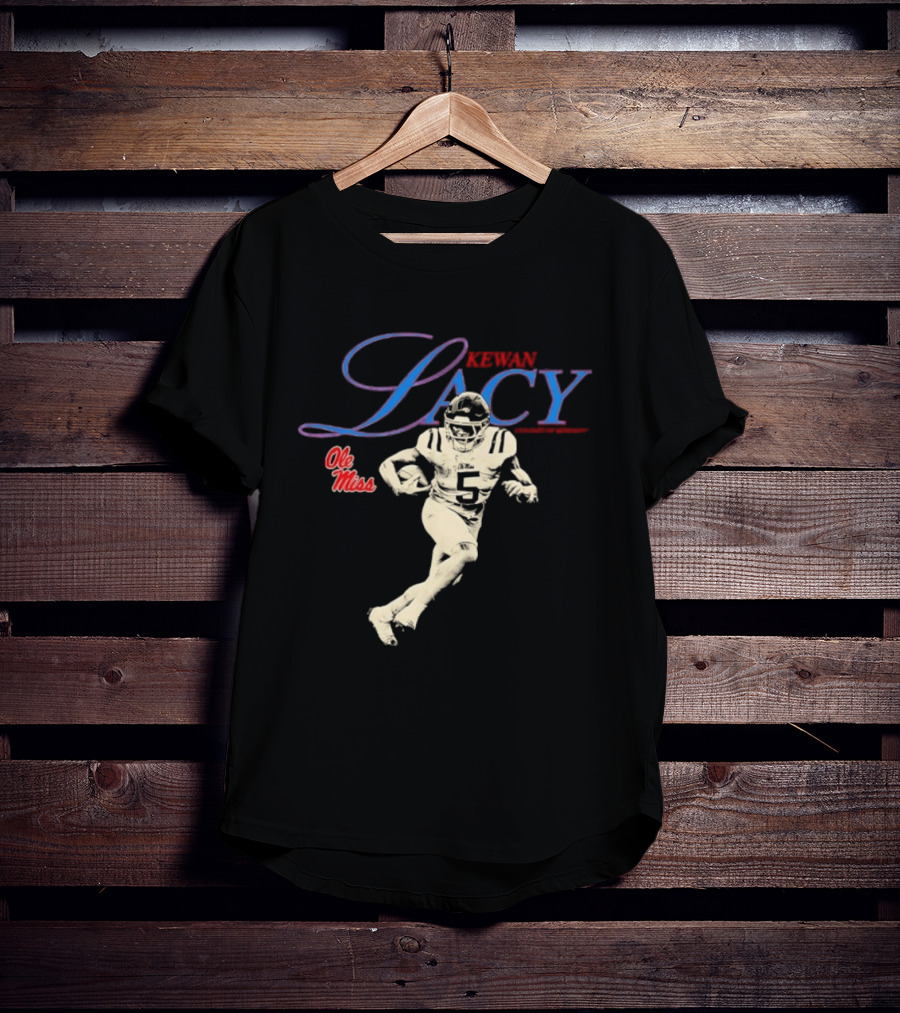 Kewan Lacy 5 Ole Miss Rebels NCAA Football Player T-Shirt