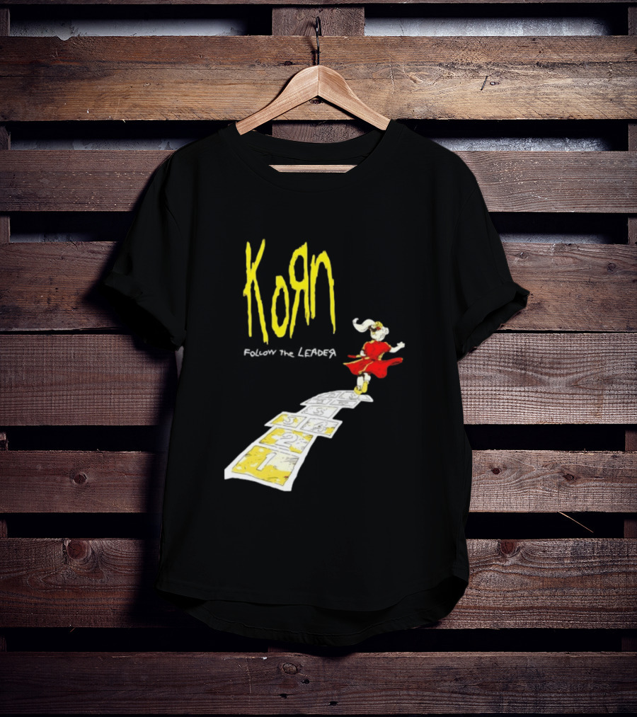 Korn Follow The Leader Nu Metal Band Hopscotch Cover T-Shirt