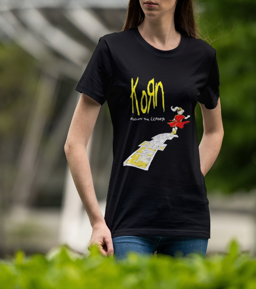 Korn Follow The Leader Nu Metal Band Hopscotch Cover T-Shirt
