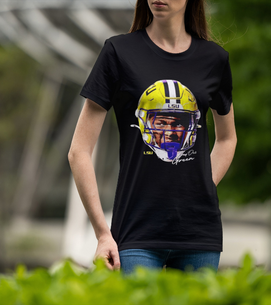 Trey'Dez Green LSU Tigers Football Helmet NCAA Sports T-Shirt