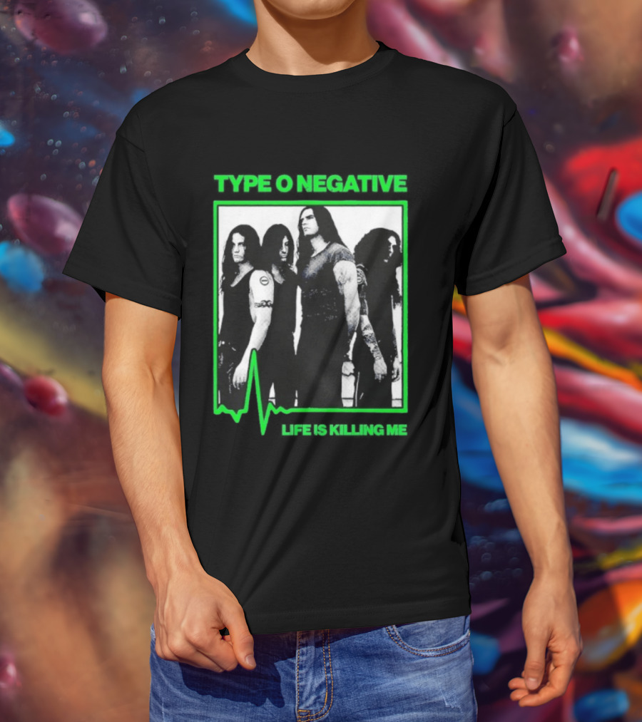 Type O Negative Life Is Killing Me Band Photo Peter Steele T-Shirt