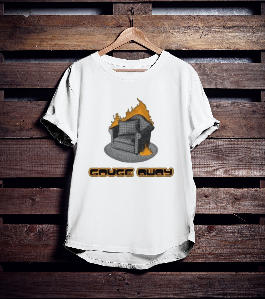 Pillowhead Shop Gouge Away Chair On Fire Ringer T-Shirt