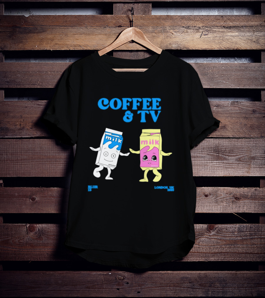 Blur Coffee & TV Milk Cartons 13 London UK 1999 Britpop T-Shirt