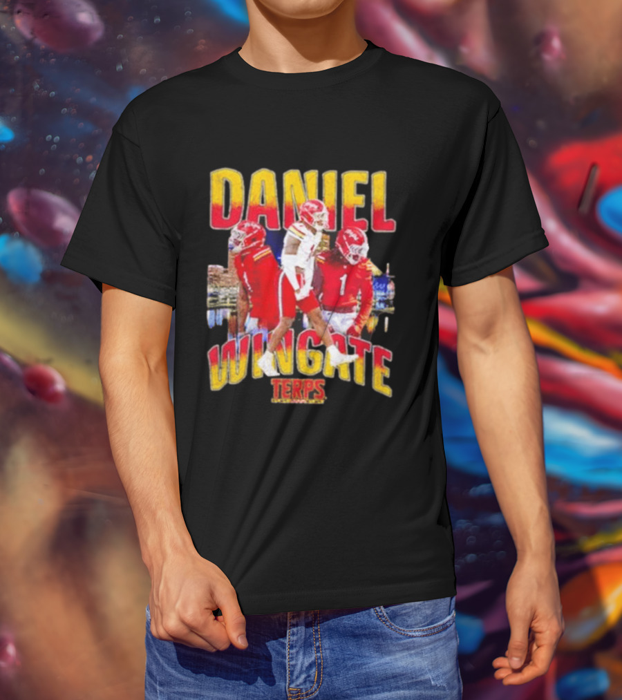 Daniel Wingate Terps No 1 Maryland Football Collage T-Shirt