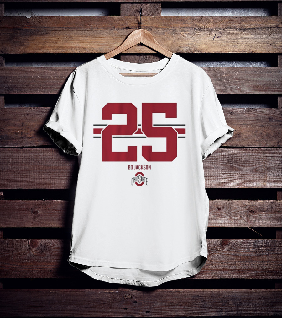 Bo Jackson 25 Ohio State Buckeyes NCAA Football T-Shirt