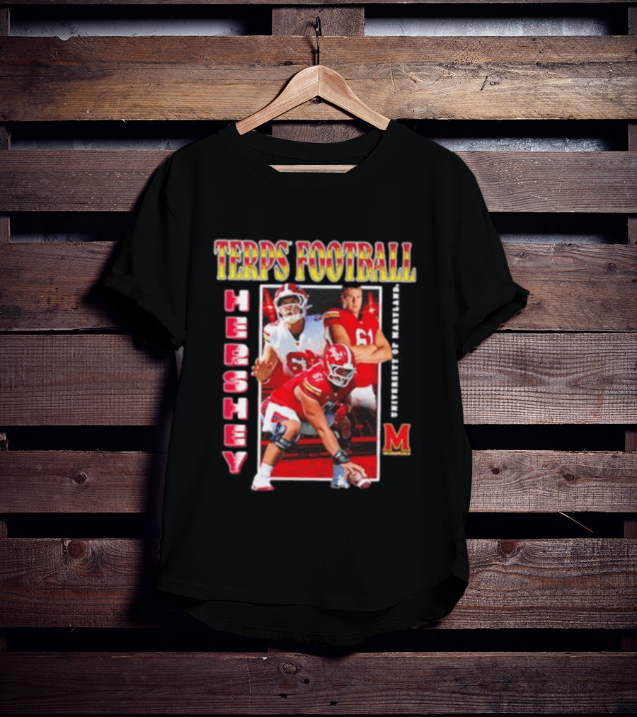 Terps Football Hershey University Of Maryland No 61 T-Shirt