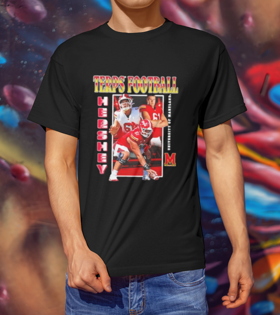 Terps Football Hershey University Of Maryland No 61 T-Shirt