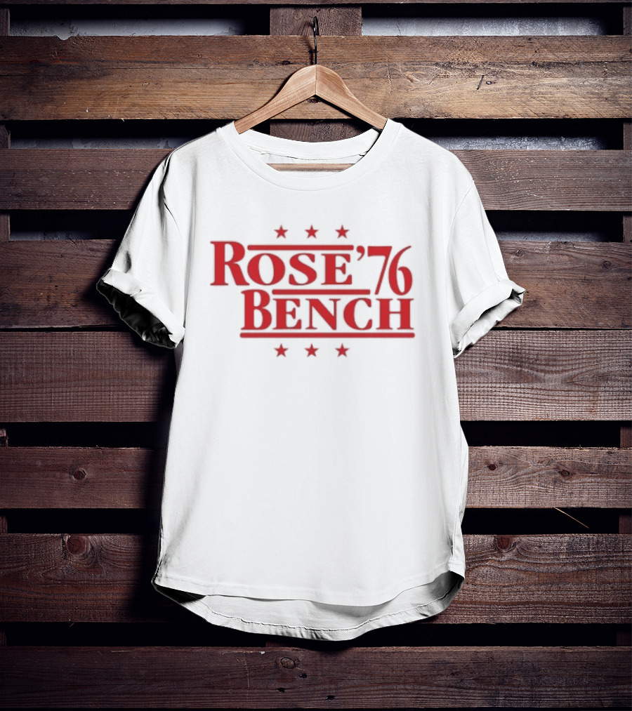 Rose Bench 76 Cincinnati Reds Baseball Stars T-Shirt