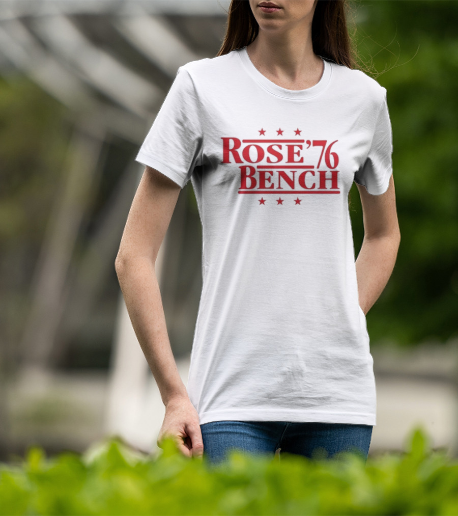 Rose Bench 76 Cincinnati Reds Baseball Stars T-Shirt