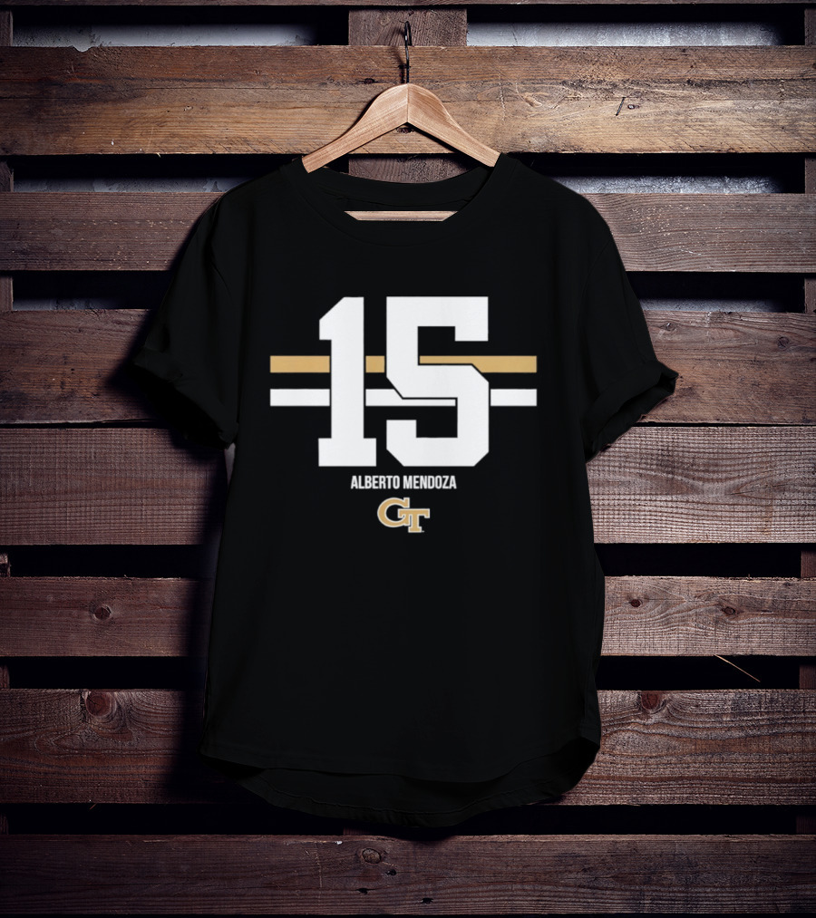 Alberto Mendoza 15 Georgia Tech NCAA GT Football T-Shirt
