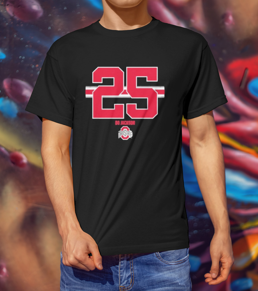 Ohio State Buckeyes Bo Jackson 25 Jersey T-Shirt