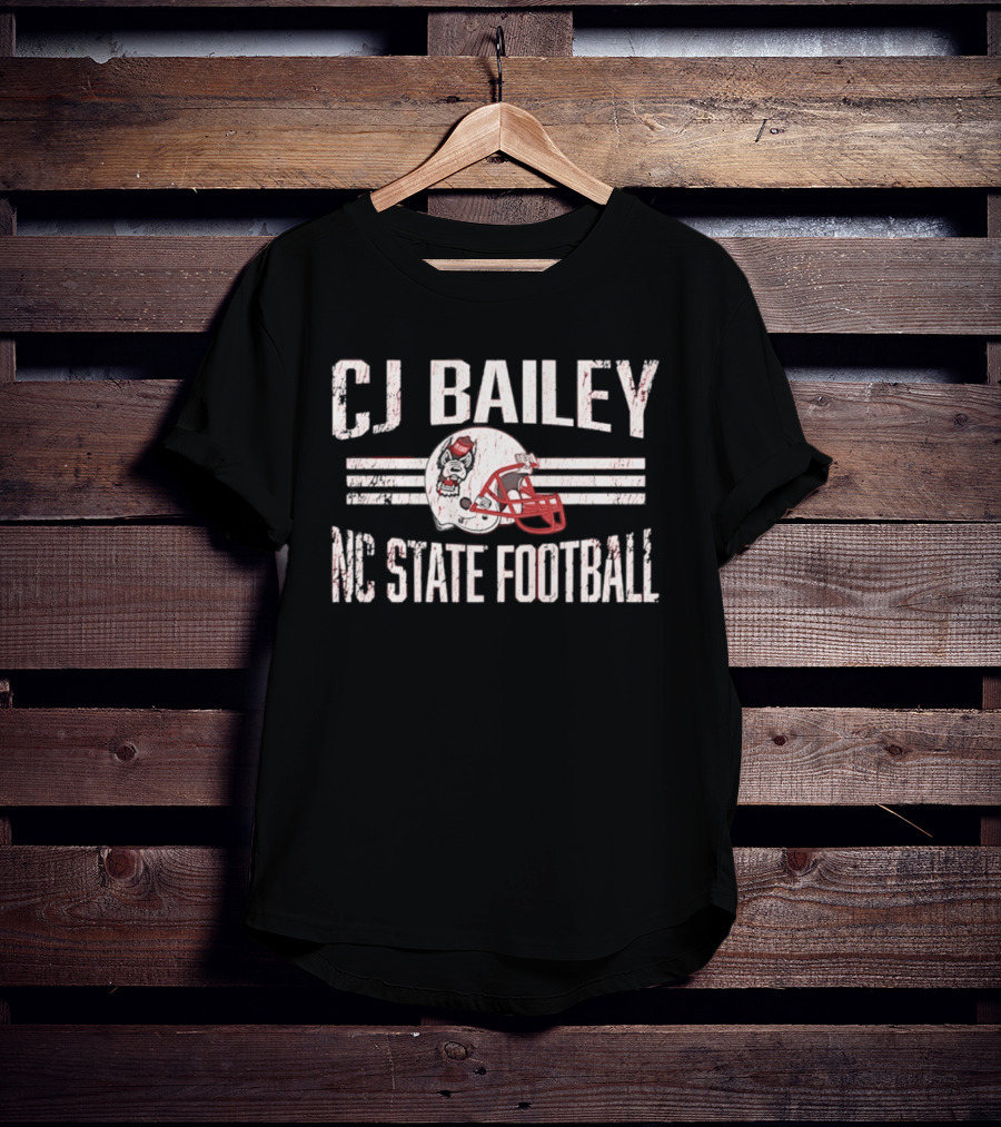 CJ Bailey NC State Football Helmet Hero T-Shirt
