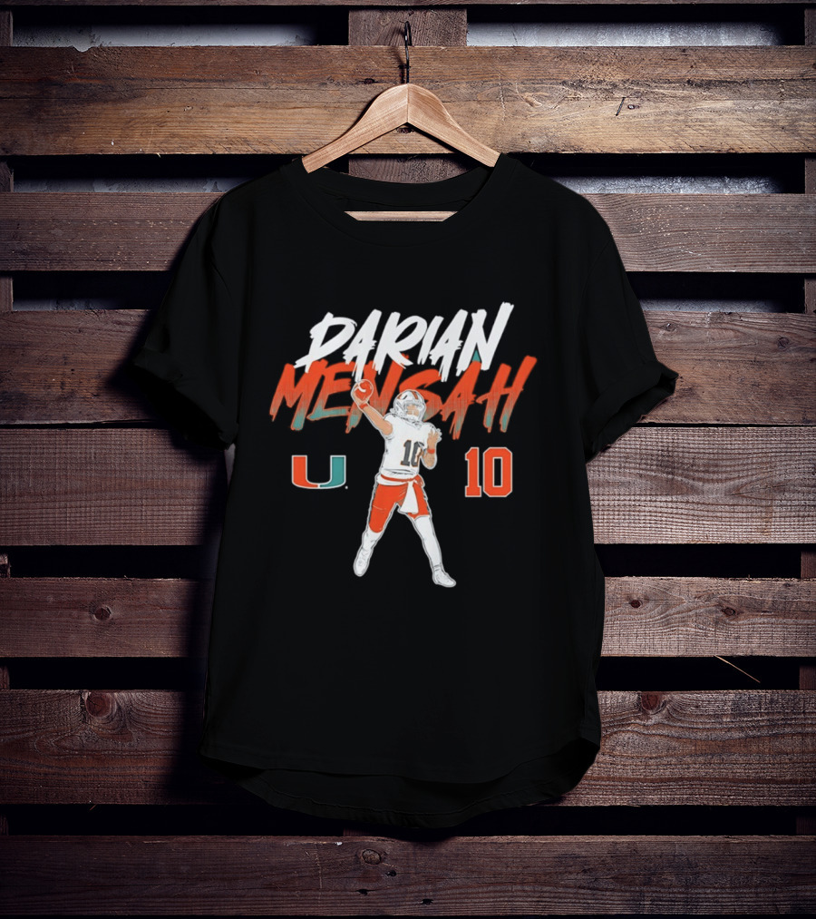 Darian Mensah 10 Miami Hurricanes NCAA Football Player Pose U T-Shirt